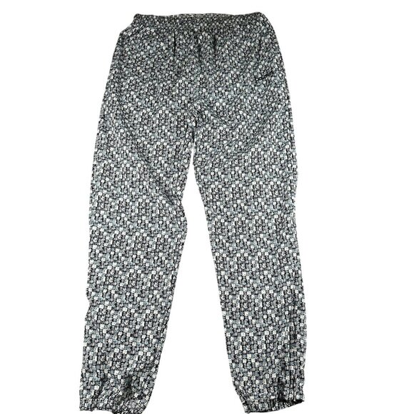 Adidas Pants Mens XL Track Athletic Drawstring Abstract Pattern Pockets Zip Ankl - Picture 1 of 13